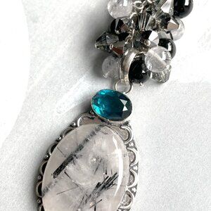 Grey and Black Jewelry Dangle Pendant